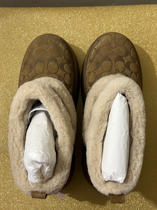 BNIB Coach Women’s Platform Christina Slip on Bootie with Shearling-Trim - Picture 12 of 17